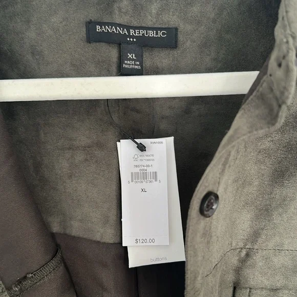 NWT Banana Republic suede green tie dress - Picture 4 of 5